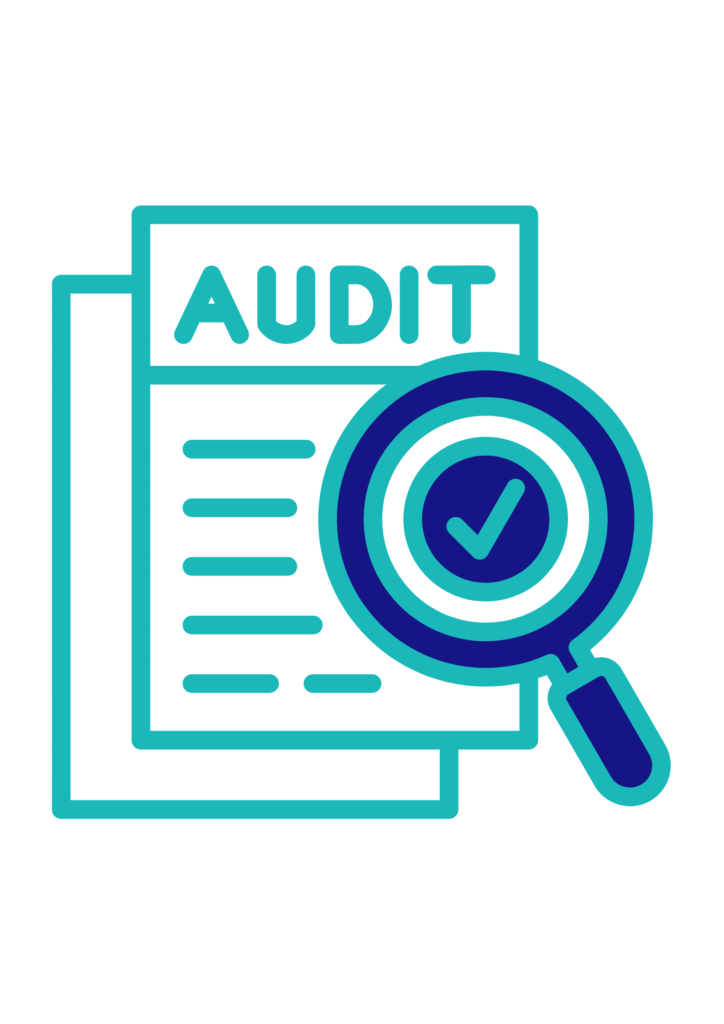 Medical billing audit icon representing coding accuracy, compliance, and revenue optimization services.
