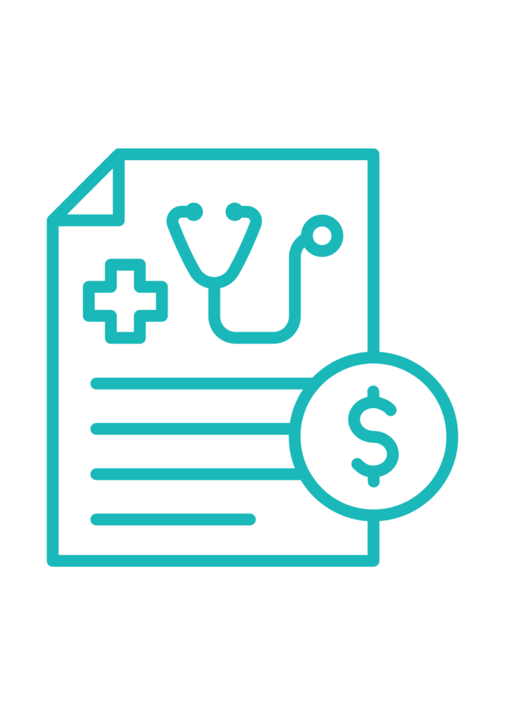 Physician medical billing icon for healthcare provider claims submission and reimbursement services.