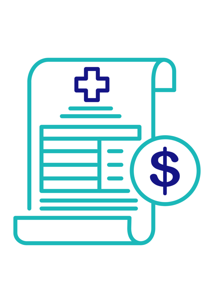 Hospital medical billing icon representing comprehensive hospital revenue cycle management services.